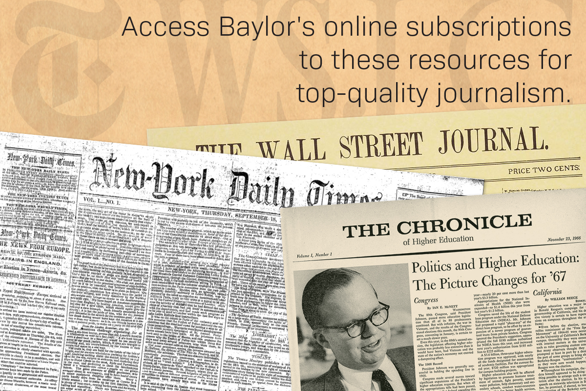 Subscription Renewal Retains Wall Street Journal For The Baylor Community University Libraries Baylor University